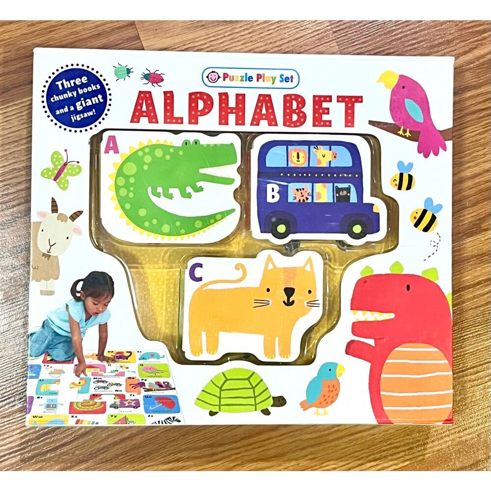 Puzzle Play Set: ALPHABET: Three Chunky Books and a Giant Jigsaw Puzzle!